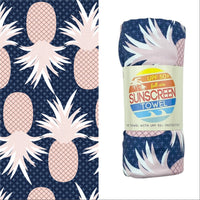 UPF 50+ Pool & Beach Towel in Pink Pineapple--Lemons and Limes Boutique