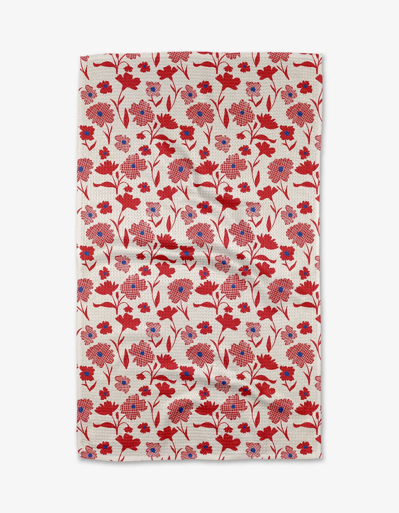 Carmine Tea Towel by Geometry--Lemons and Limes Boutique