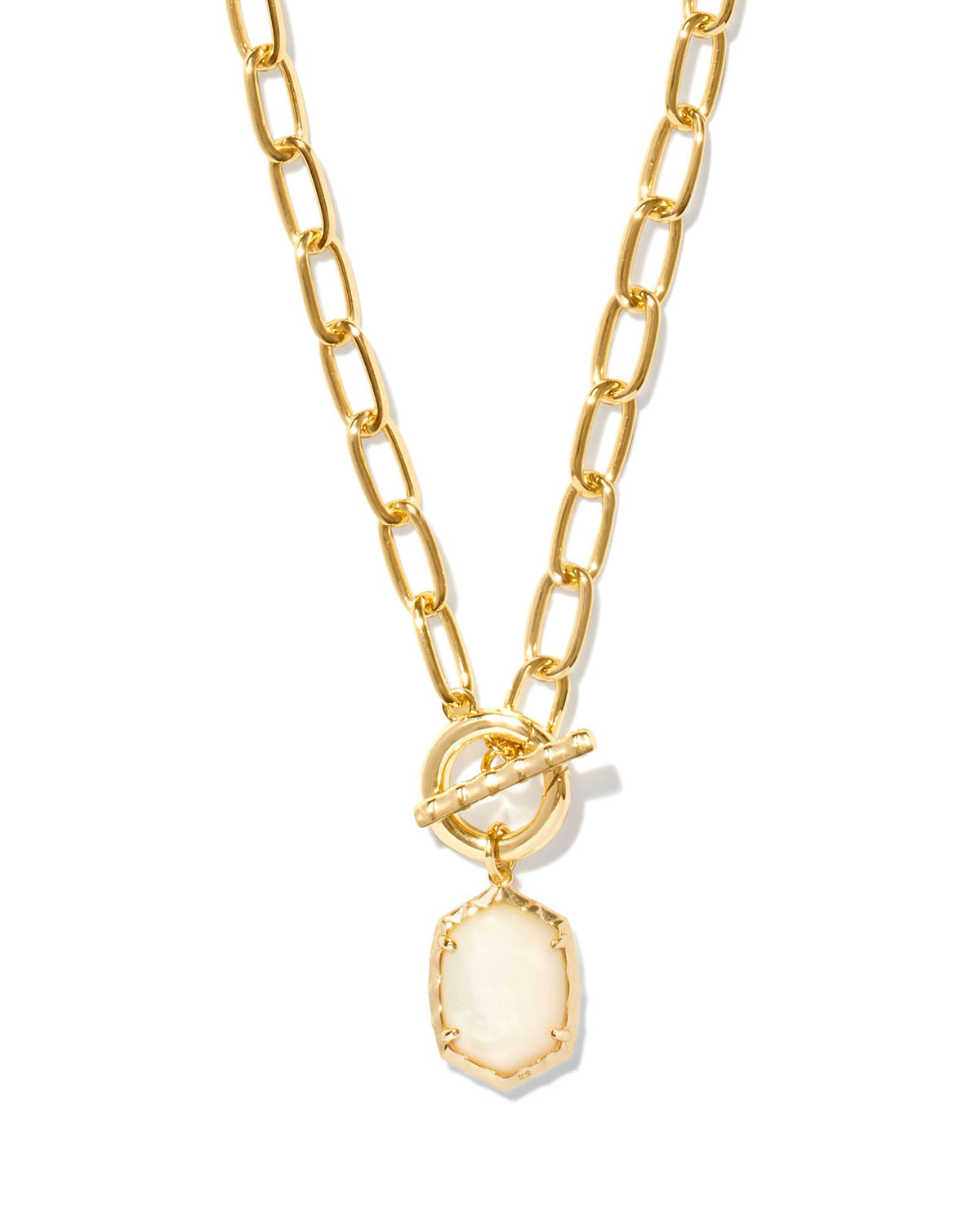 Daphne Link and Chain Necklace in Gold Ivory Mother of Pearl by Kendra Scott-Lemons and Limes Boutique