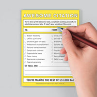 Awesome Citation Nifty Note Pad (Yellow)--Lemons and Limes Boutique