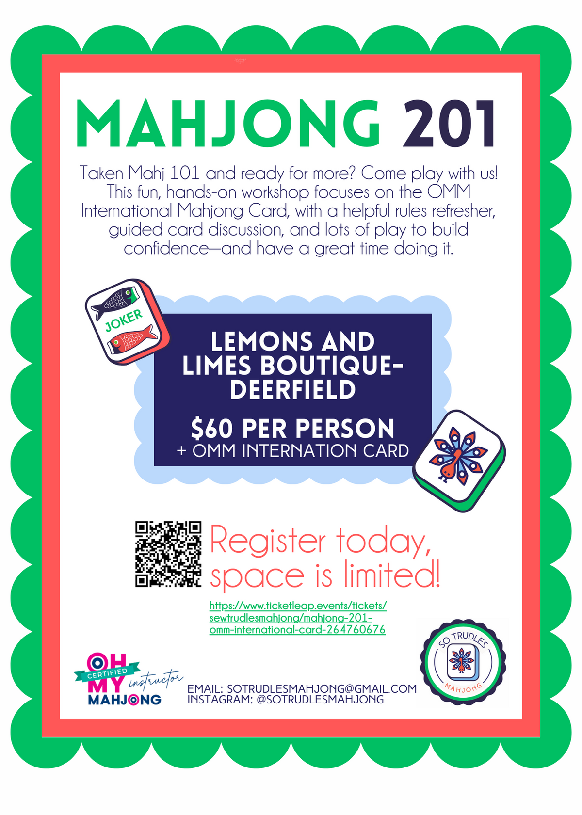 MAHJ in Navy on Ice Blue Crewneck-Lemons and Limes Boutique