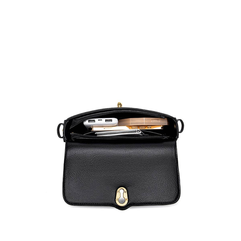 Athena Recycled Vegan Slim Bag in Black--Lemons and Limes Boutique