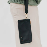 Cove Double Zip Nylon Wristlet Wallet in Assorted Colors-Black-Lemons and Limes Boutique