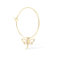 18K Gold PVD Stainless Steel Wire Hoop Earrings: Stainless / 25mm