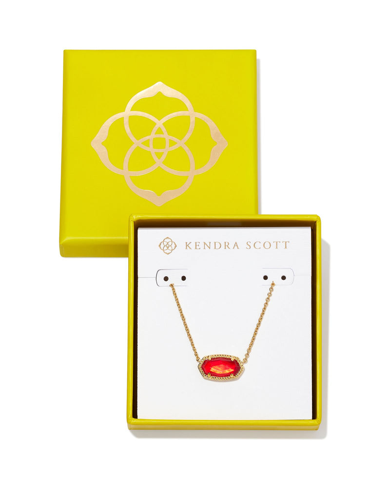 Elisa Pendant in Gold Red Illusion in Kendra Scott-Lemons and Limes Boutique