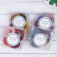 Medium Chenille Lauren Lane Hair Coil Set in 4 Color Sets-Hair Accessories-Lemons and Limes Boutique