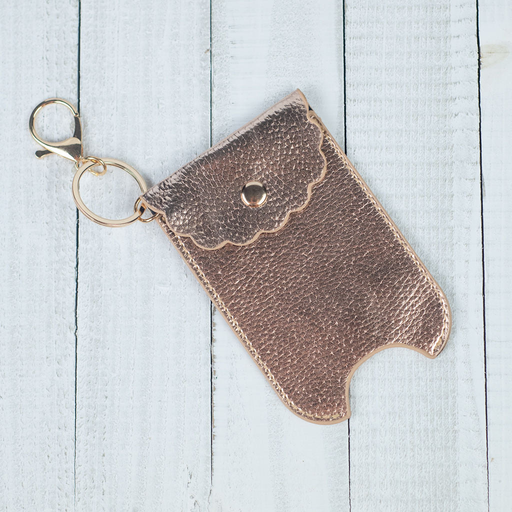 Sonia Hand Cleanser Keychain Pouch-Keychain-Rose Gold-Lemons and Limes Boutique