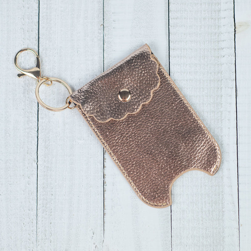 Sonia Hand Cleanser Keychain Pouch-Keychain-Rose Gold-Lemons and Limes Boutique