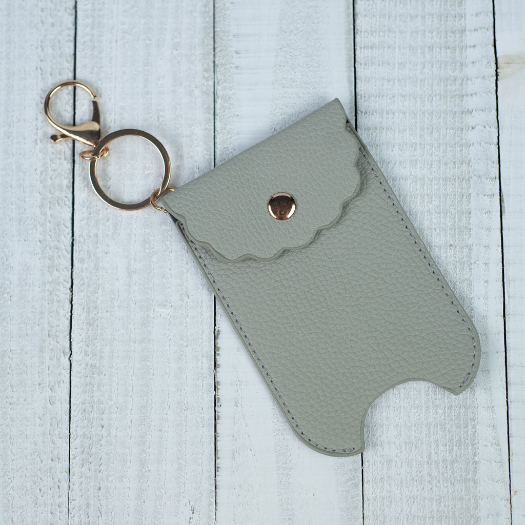 Sonia Hand Cleanser Keychain Pouch-Keychain-Grey-Lemons and Limes Boutique