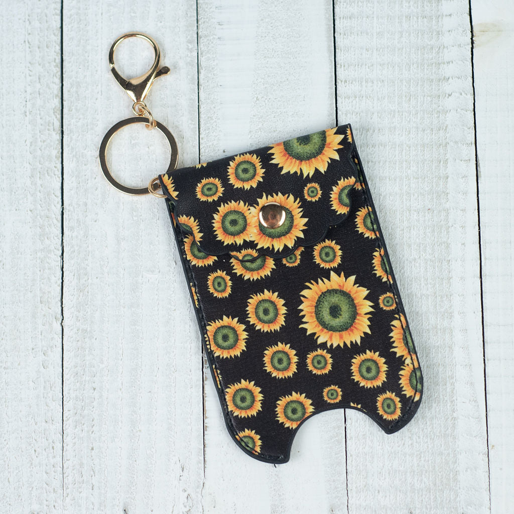 Sonia Hand Cleanser Keychain Pouch-Keychain-Sunflower-Lemons and Limes Boutique