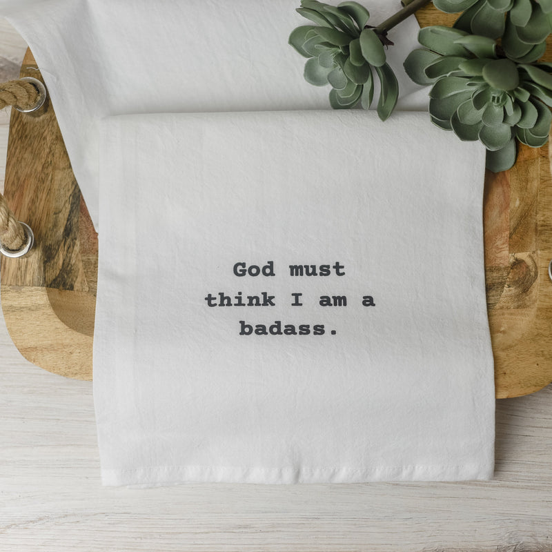 Tea Towel-Badass--Lemons and Limes Boutique