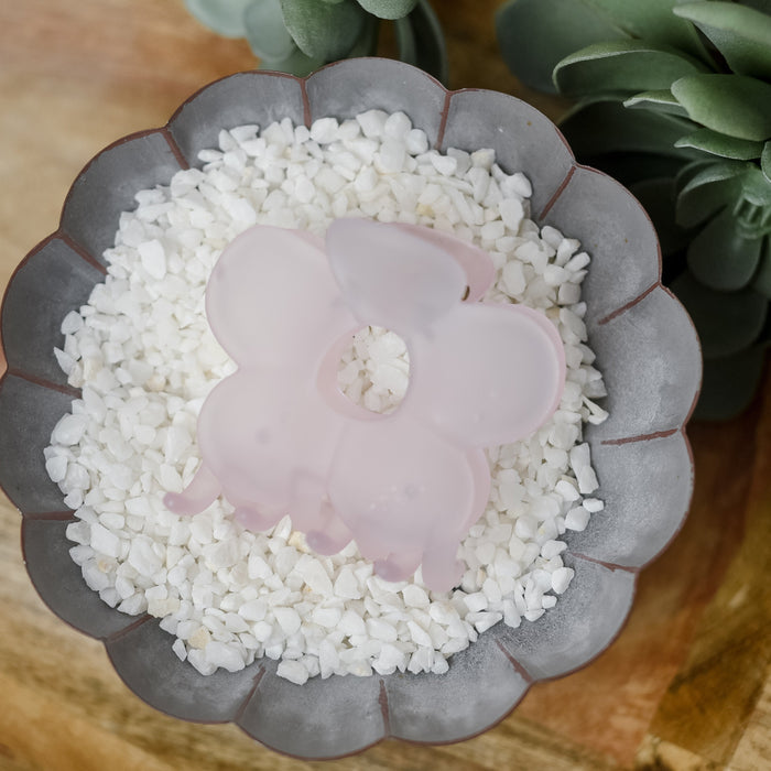 Large Flower Hair Clip-Blush Pink-Lemons and Limes Boutique