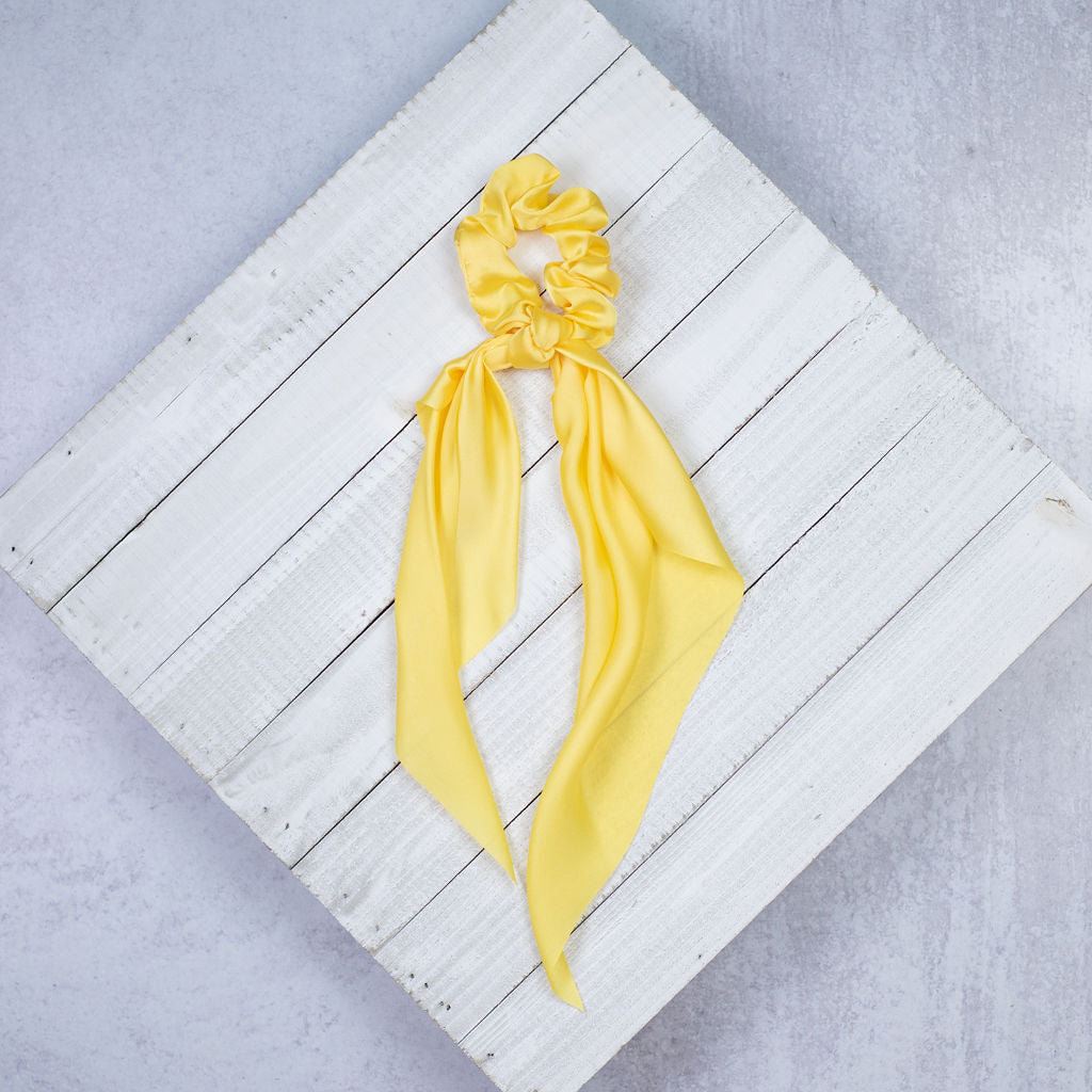 Solid Satin Hair Scarf: 10 Colors Available-Hair Accessories-Yellow-Lemons and Limes Boutique