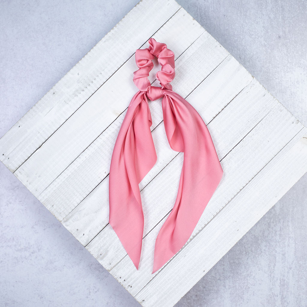 Solid Satin Hair Scarf: 10 Colors Available-Hair Accessories-Pink-Lemons and Limes Boutique