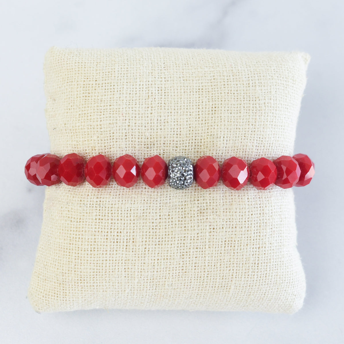 Darby Stretch Bracelet-Red-Lemons and Limes Boutique