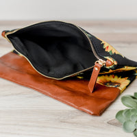 Sunflower Fold Over Clutch--Lemons and Limes Boutique