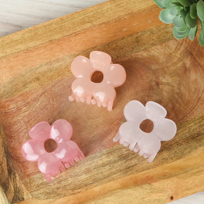 Large Flower Hair Clip-Blush Pink-Lemons and Limes Boutique