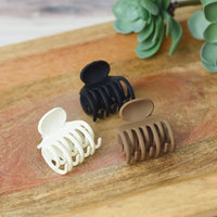 Neutral Medium Hair Clip-Taupe-Lemons and Limes Boutique