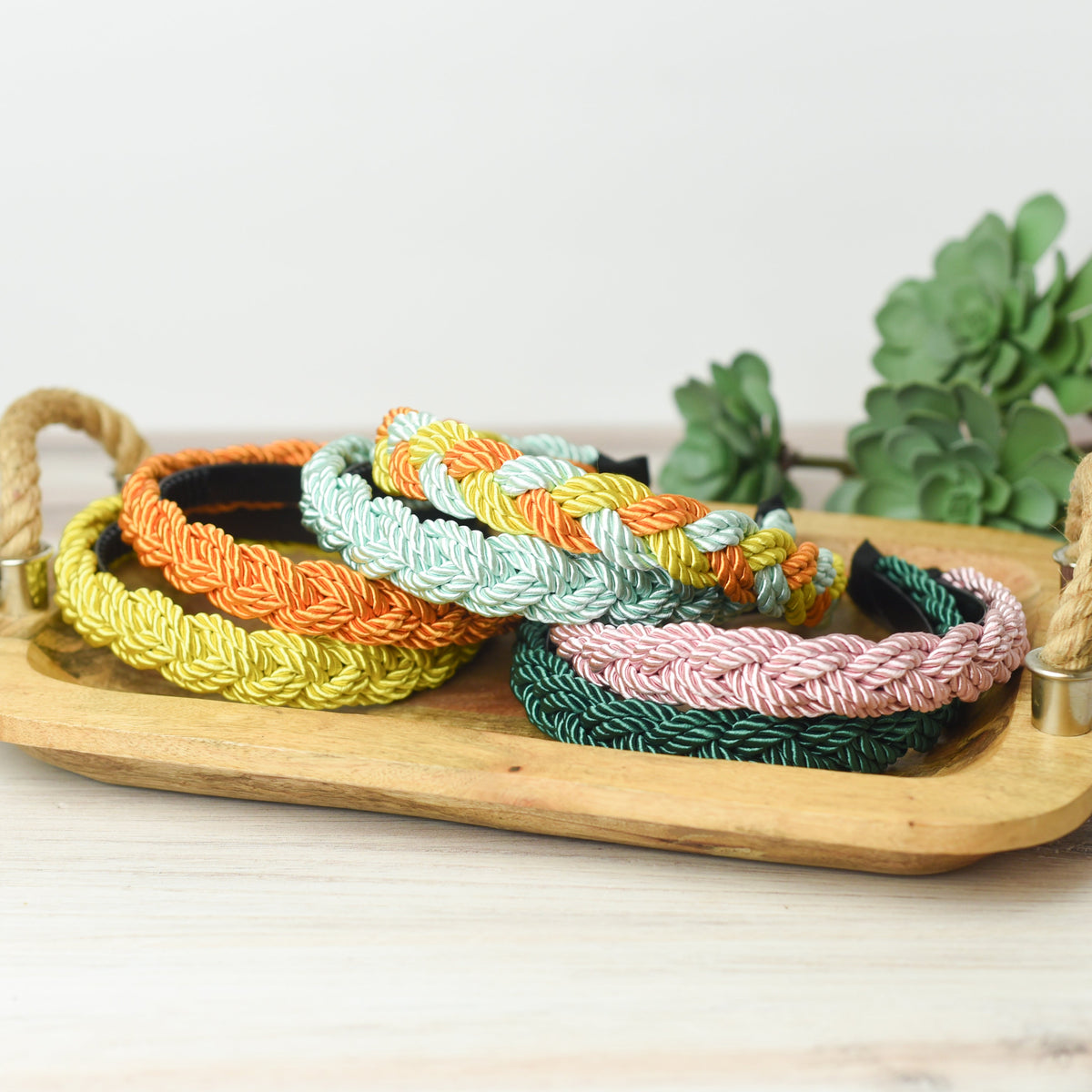 Brandy Braided Headband-Cornflower Blue