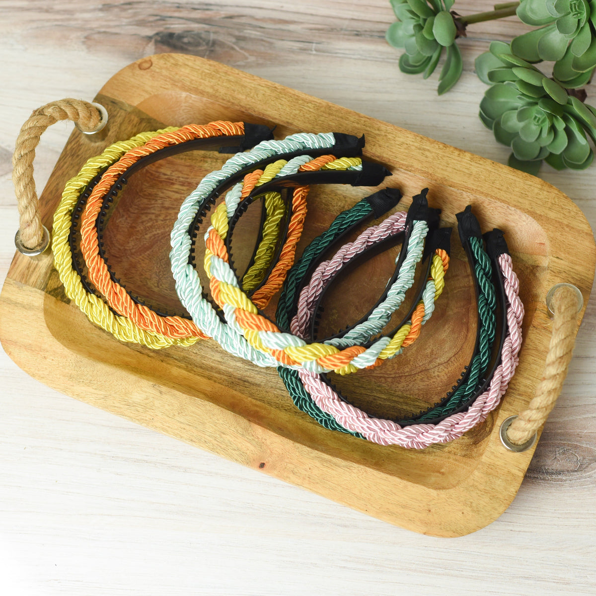 Brandy Braided Headband-Multi--Lemons and Limes Boutique