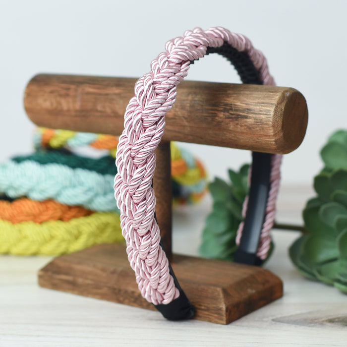 Brandy Braided Headband-Pink--Lemons and Limes Boutique