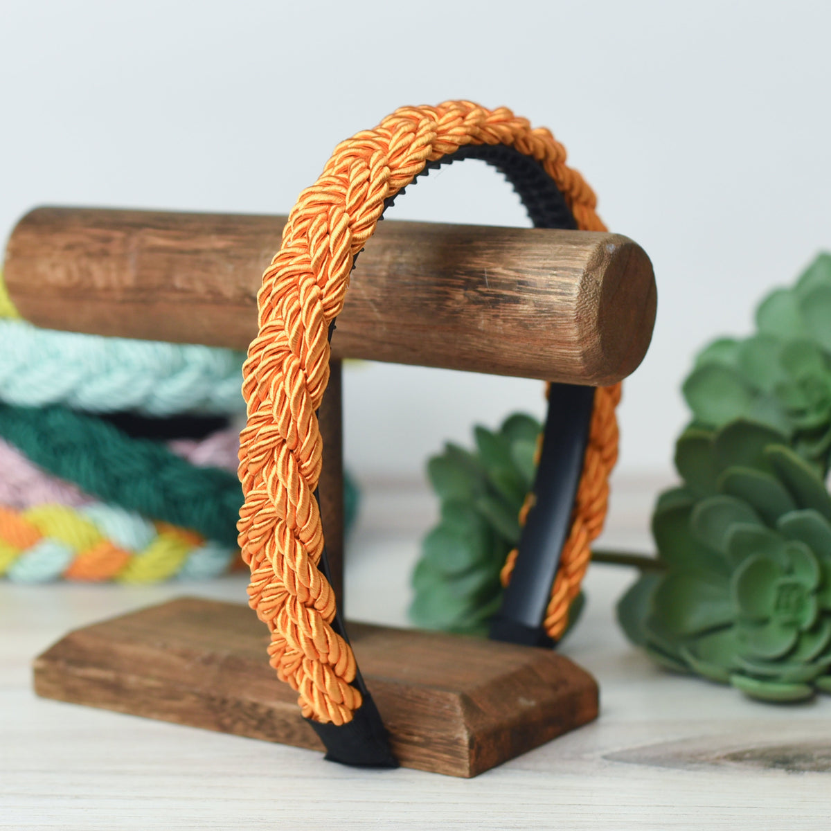 Brandy Braided Headband-Harvest Orange--Lemons and Limes Boutique