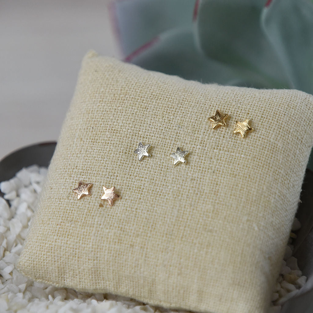 Single Star Stud Earrings-Earrings-Lemons and Limes Boutique