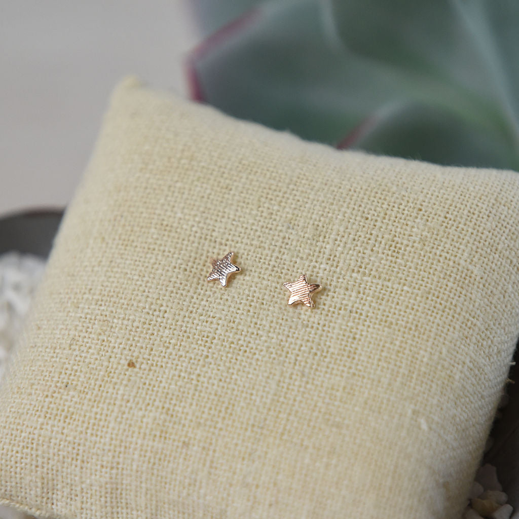 Single Star Stud Earrings-Earrings-Rose Gold-Lemons and Limes Boutique