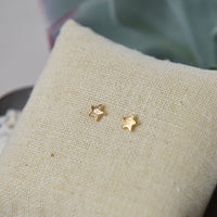 Single Star Stud Earrings-Earrings-Gold-Lemons and Limes Boutique