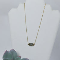 Ava Stone Pendant Necklace-Necklace-Lemons and Limes Boutique