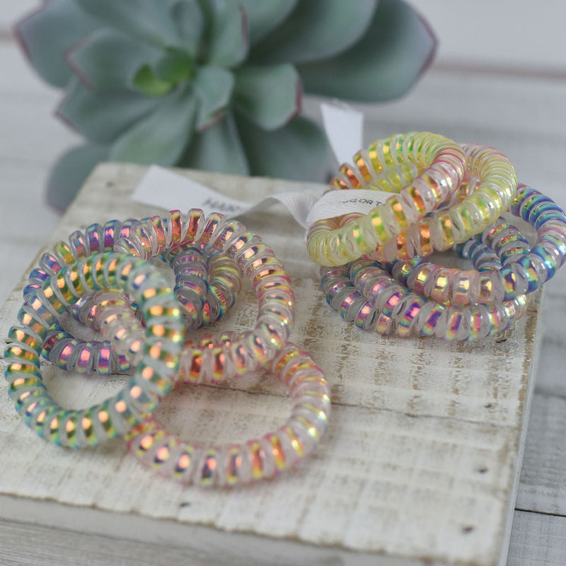 Large Lauren Lane Hair Coil Set in Iridescent-Hair Accessories-Lemons and Limes Boutique