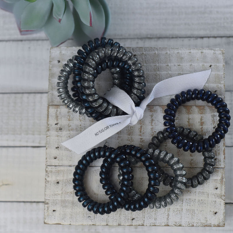 Large Lauren Lane Hair Coil Set in Midnight-Hair accessories-Lemons and Limes Boutique