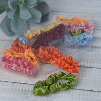 Skinny Satin Hair Scrunch Set (Sets of 10 boxes)-Hair Accessories-Lemons and Limes Boutique