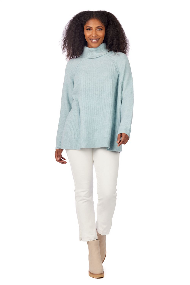 Freddie Ribbed Sweater in Blue by Mudpie--Lemons and Limes Boutique