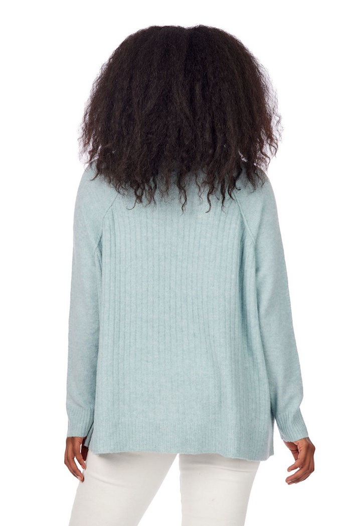 Freddie Ribbed Sweater in Blue by Mudpie--Lemons and Limes Boutique