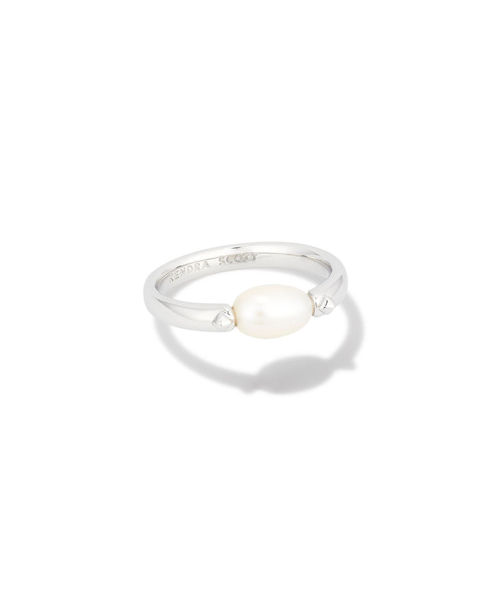 Leighton Pearl Band in Silver White Pearl Size 8 by Kendra Scott-Lemons and Limes Boutique