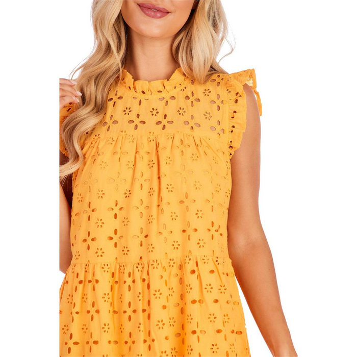 Marigold Lula Eyelet Dress--Lemons and Limes Boutique