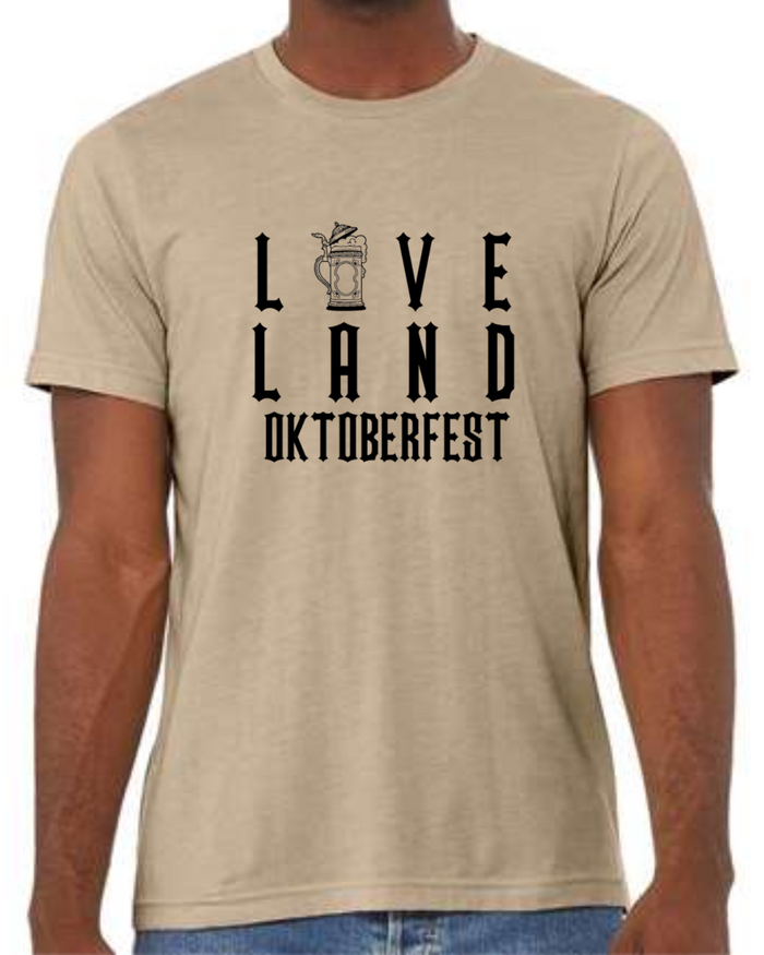 Stein Loveland Oktoberfest TShirt on Heather Tan- Unisex-Lemons and Limes Boutique