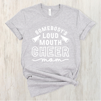 Loud Mouth Cheer Mom Short Sleeve Tee-Lemons and Limes Boutique
