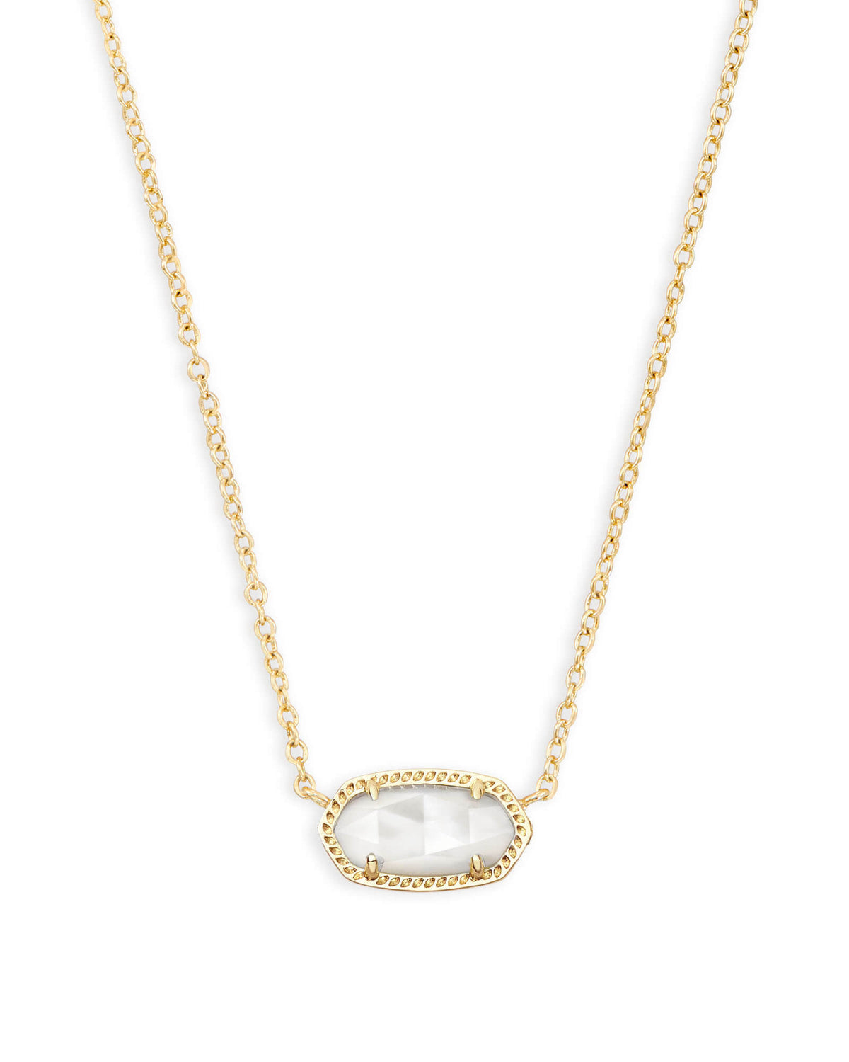 Elisa Short Pendant in Gold Ivory Mother of Pearl by Kendra Scott-Lemons and Limes Boutique
