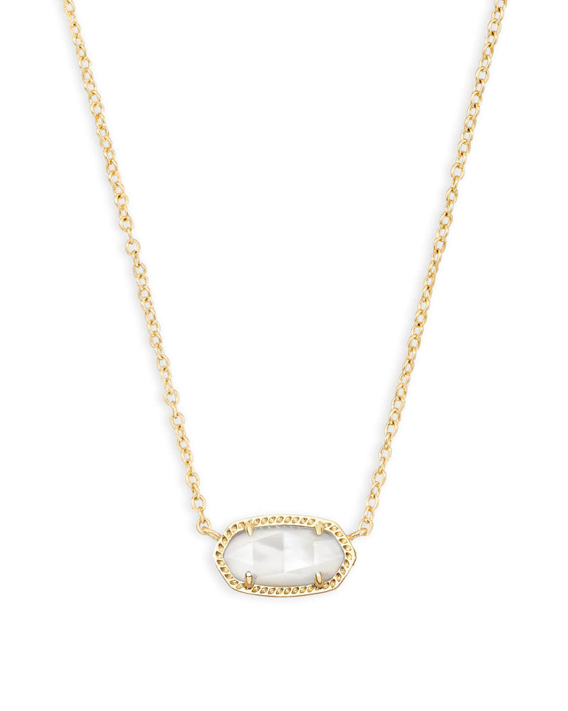 Elisa Short Pendant in Gold Ivory Mother of Pearl by Kendra Scott-Lemons and Limes Boutique