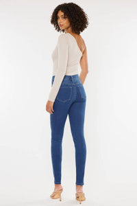 Luella High Rise Super Skinny Jeans in Medium Stone Wash by Kan Can USA--Lemons and Limes Boutique