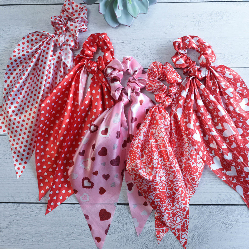Valentine's Day Love and Hearts Hair Scarf Bundle--Lemons and Limes Boutique