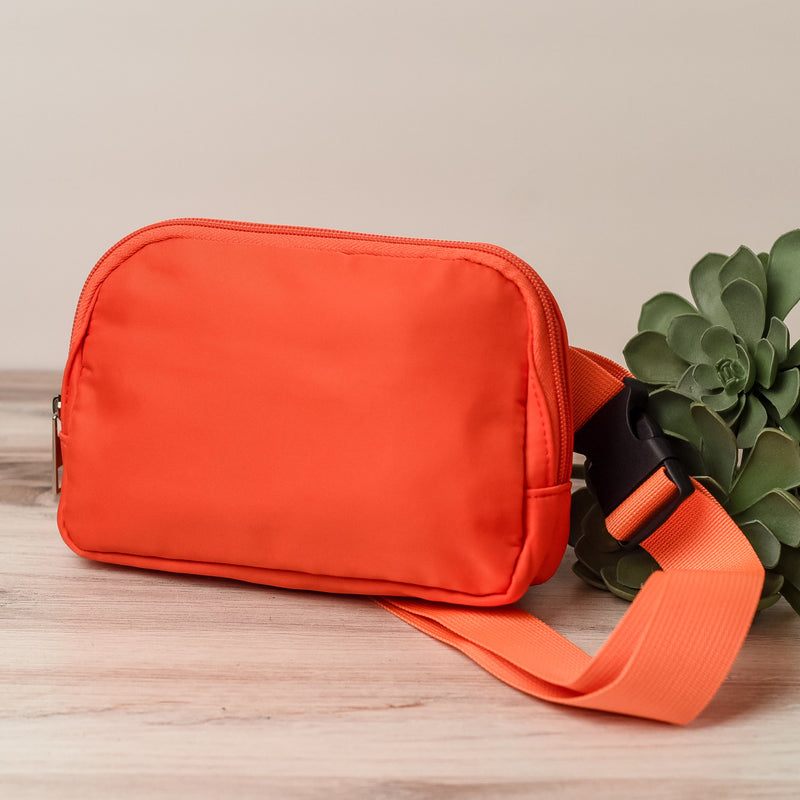 Allie Nylon Sling Bag in Orange--Lemons and Limes Boutique