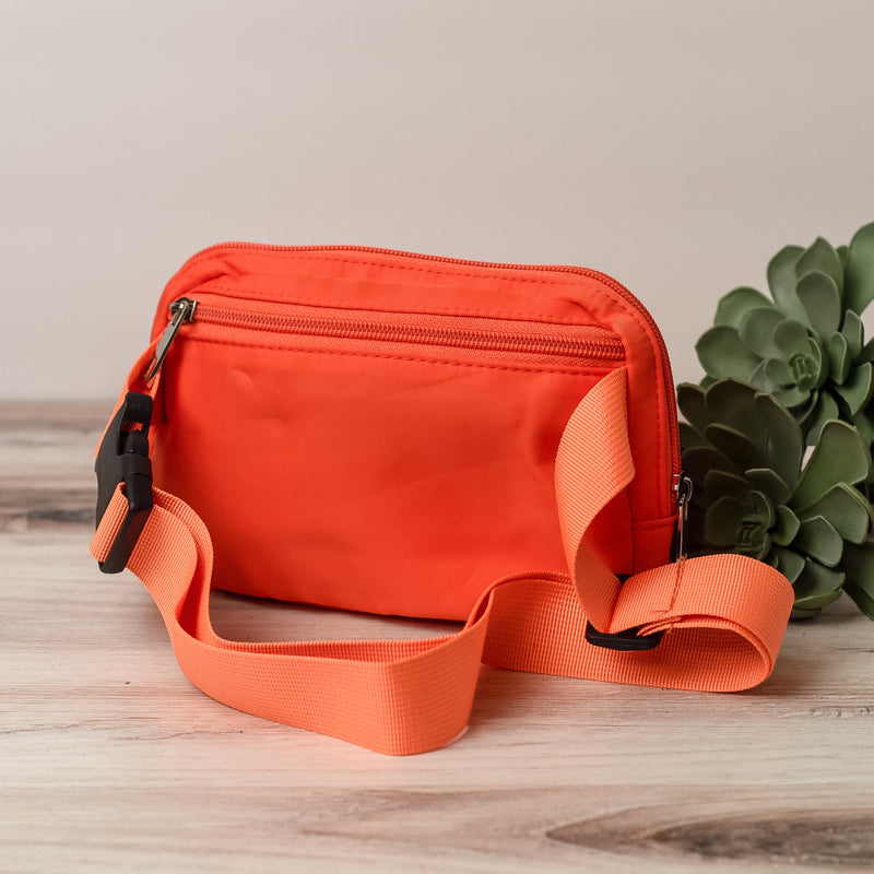 Allie Nylon Sling Bag in Orange--Lemons and Limes Boutique