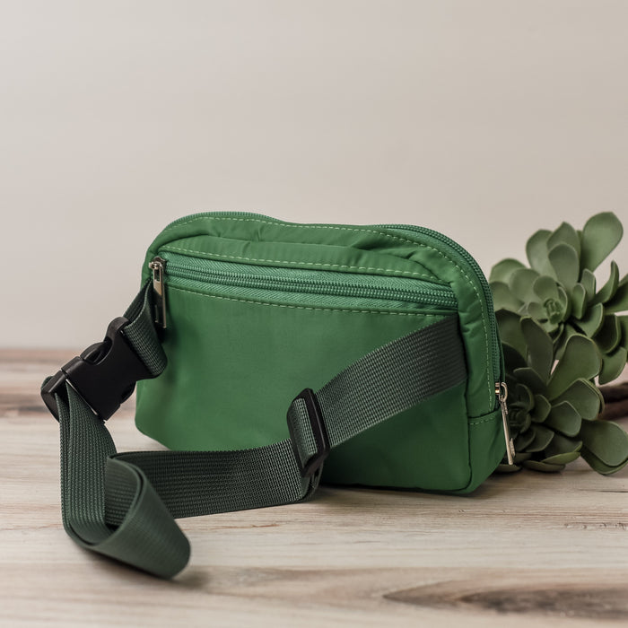 Allie Nylon Sling Bag-Kelly Green-Lemons and Limes Boutique