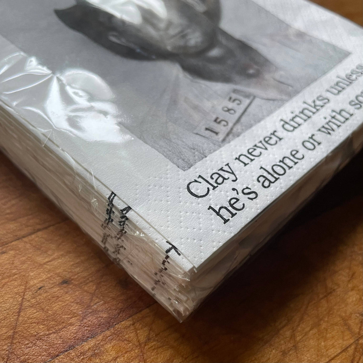 Big House Cocktail Napkins, Clay never drinks alone unless..-Lemons and Limes Boutique