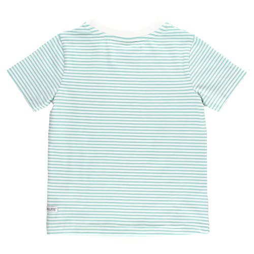 Vintage Aqua Stripe Short Sleeve Pocket Tee--Lemons and Limes Boutique