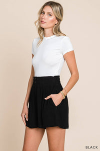 Soft Blended Button Detail Shorts in Coral-Lemons and Limes Boutique