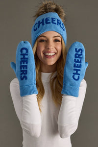 Blue Cheers Knit Pom Hat-Lemons and Limes Boutique